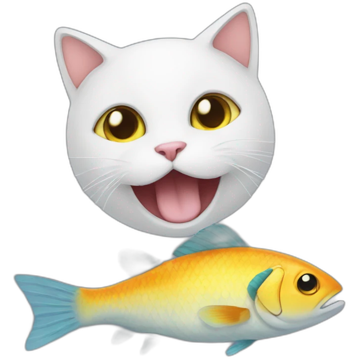 cat and fish emoji