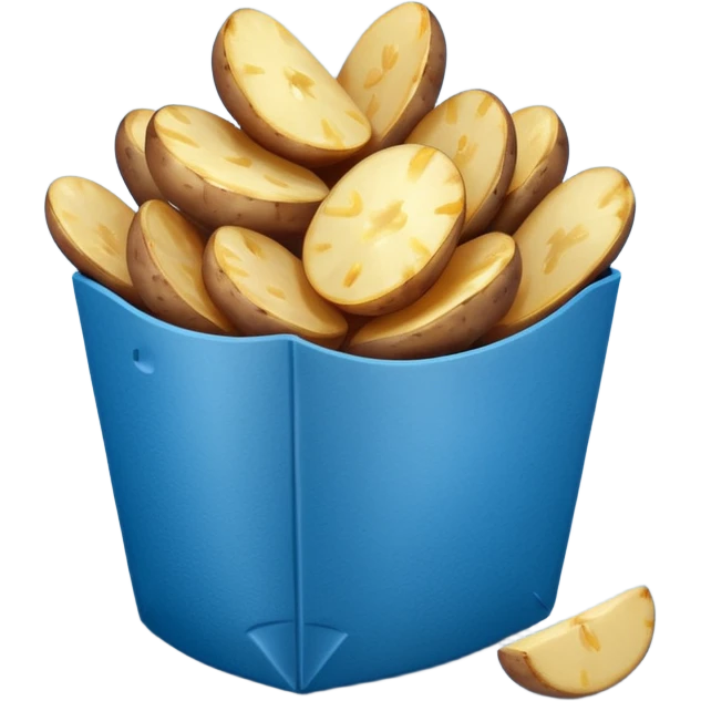 fried potatoes in a blue carton emoji