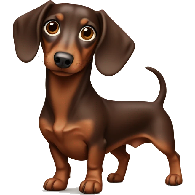 Chocolate and tan dachshund emoji