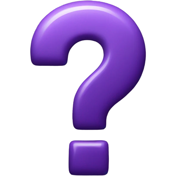 Purple question emoji