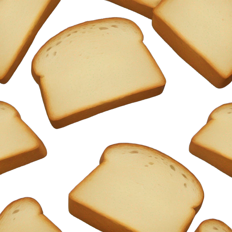 Two (2) plain bread slices stacked emoji