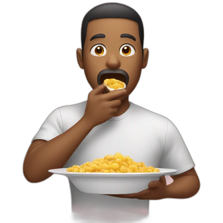 Man licking plate emoji