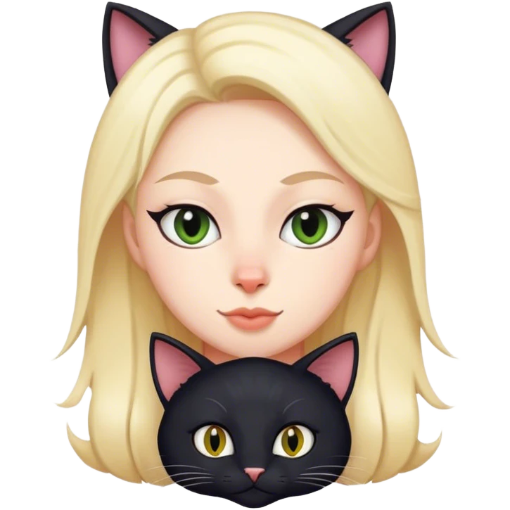 Black cat mom emoji