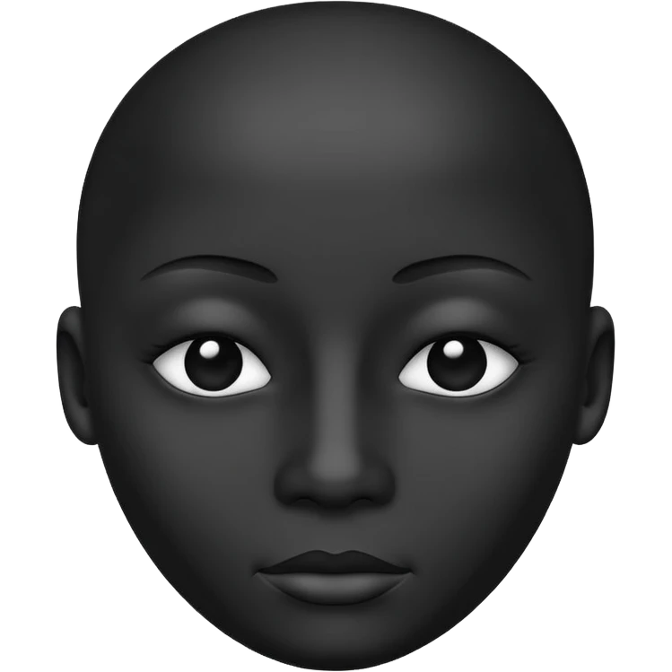 Minimalist flat vector icon, iOS style, thin black outline on a white background. Human silhouette. Black, completely monochrome, matte. Impersonal, no eye sockets, no hair. emoji
