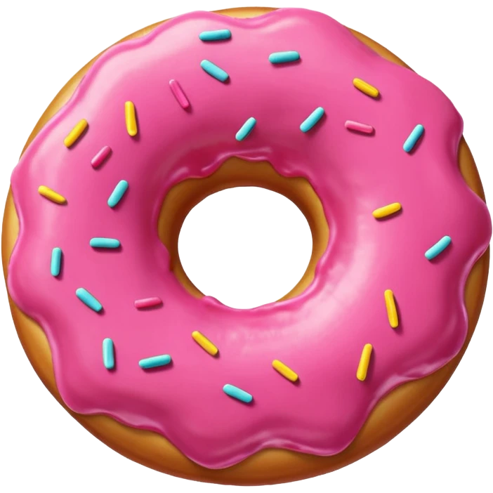 donut rosa liso sem granulado emoji