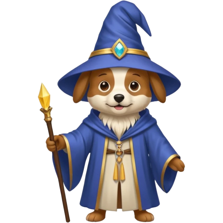 Dog wizard emoji