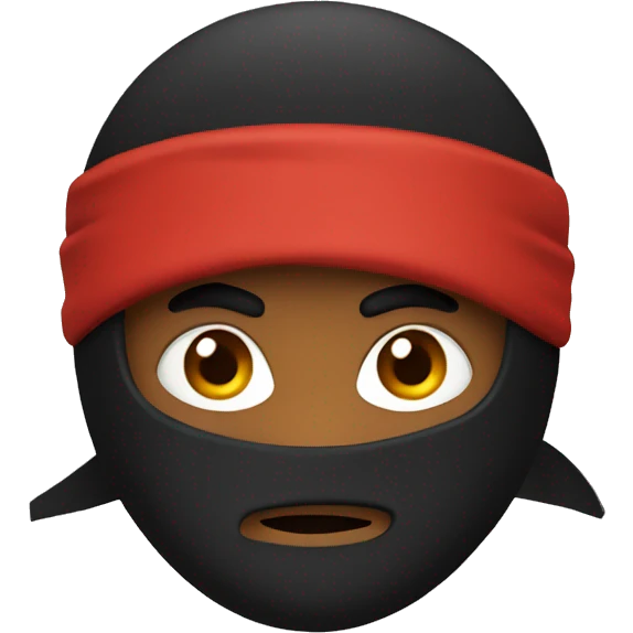 Red ninja emoji