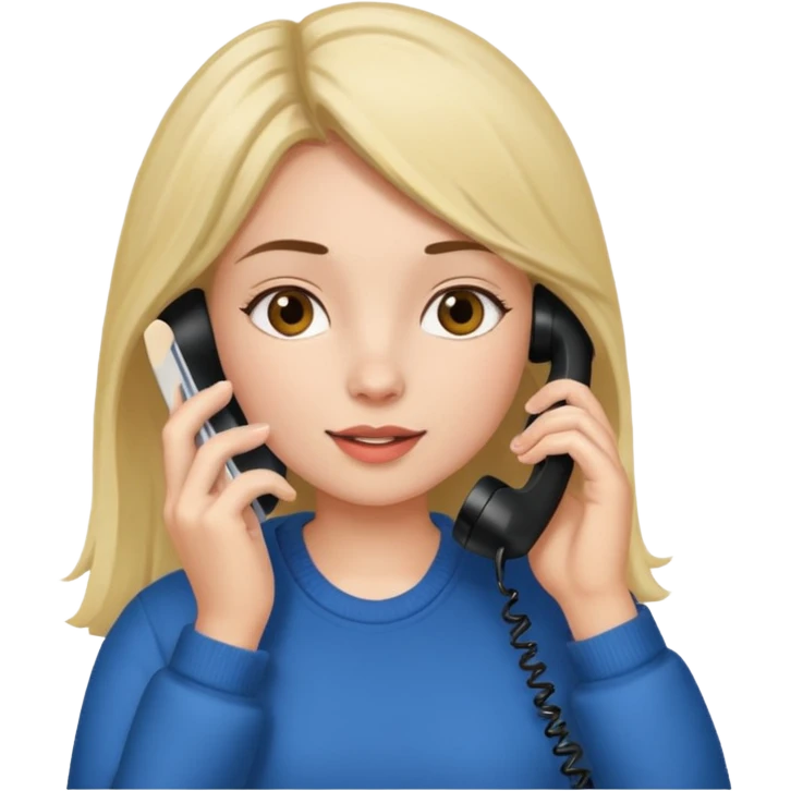 girl talking on phone bedroom background, close up pose emoji