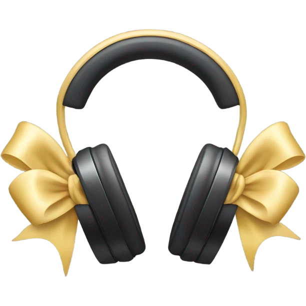 Headphones with bows on the side emoji