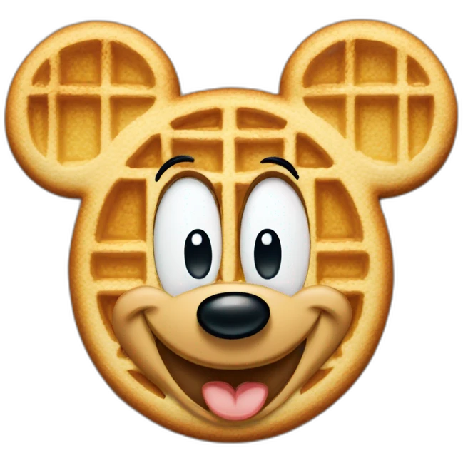 Mickey Mouse waffle emoji
