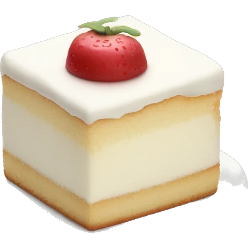 white cake square with eat me tag emoji