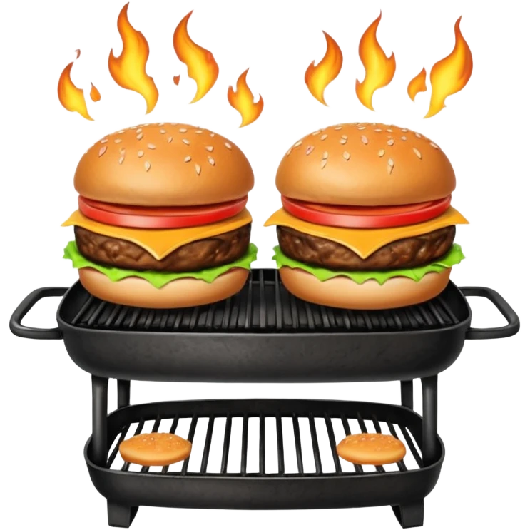 grilling burgers emoji