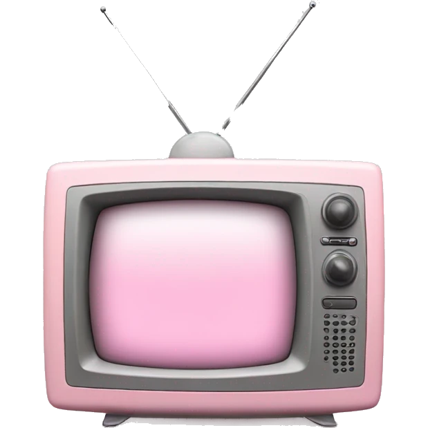 A TV in pastel pink emoji