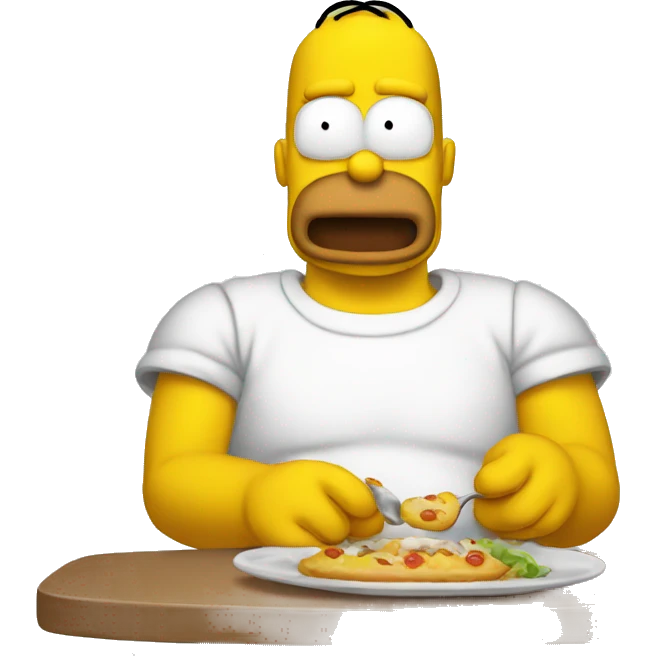 Homero comiendo dona emoji