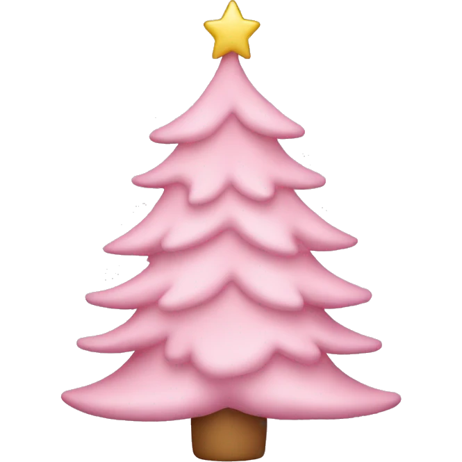 pastel pink christmas tree emoji