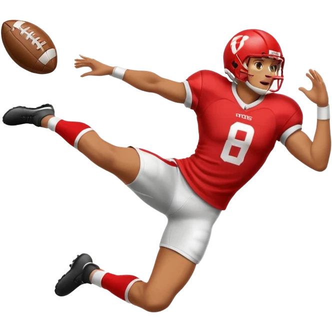Football player hurdle backwards over an opponent  emoji