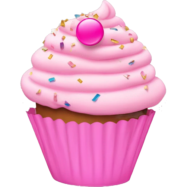 Pink cupcake confetti emoji