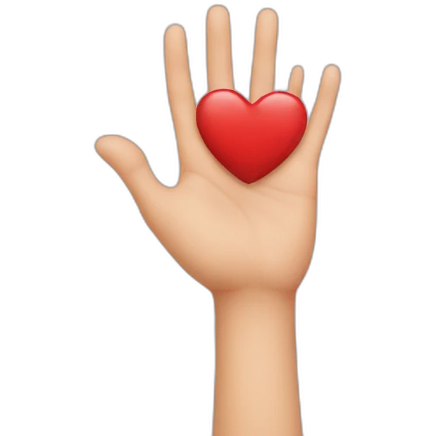 Hand heart emoji