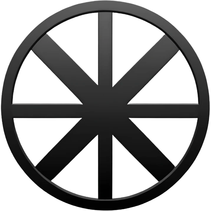 Circle and outside of it an X emoji