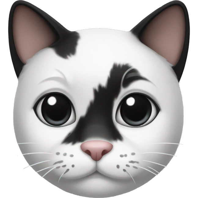 cute black and white cat  emoji