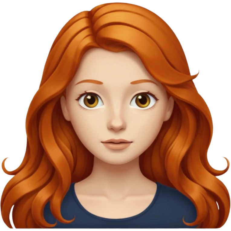 Make a womans breast ginger with long hair emoji