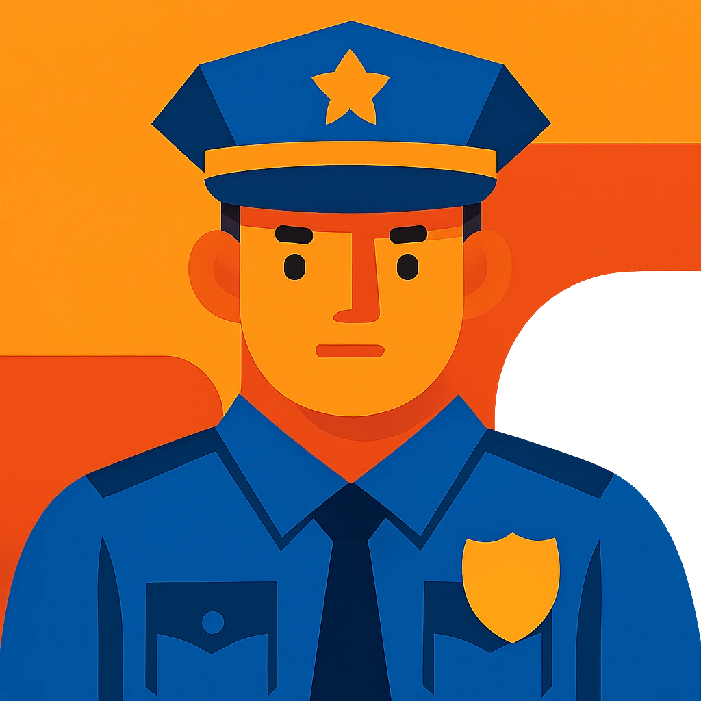 policeman icon, modern style emoji