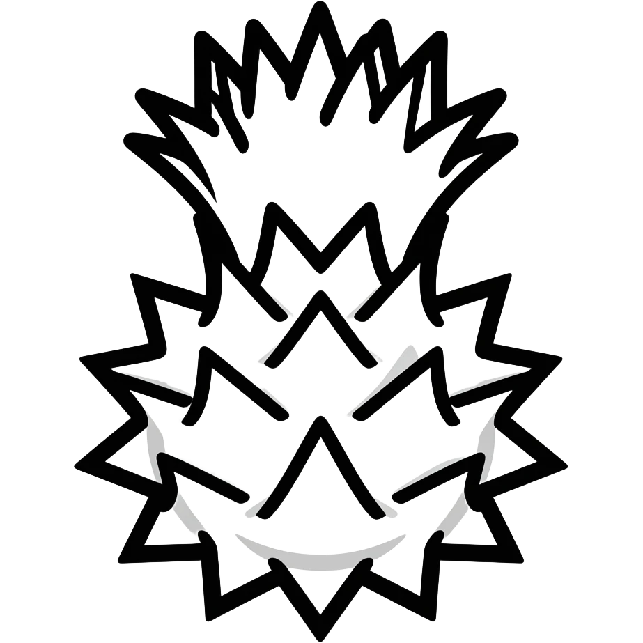 only black coloured outline of a thistle no detail emoji