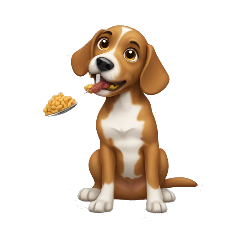 Dog eating food  emoji