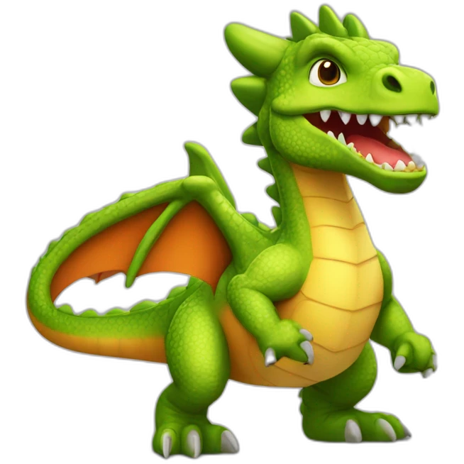 Dragon sur dinosaure emoji