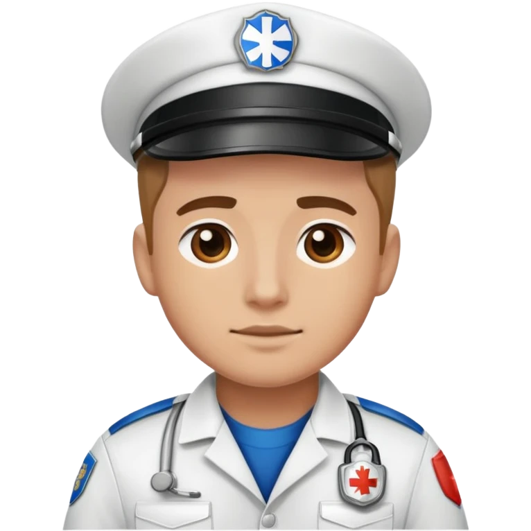 Eric wearing an emt uniform emoji