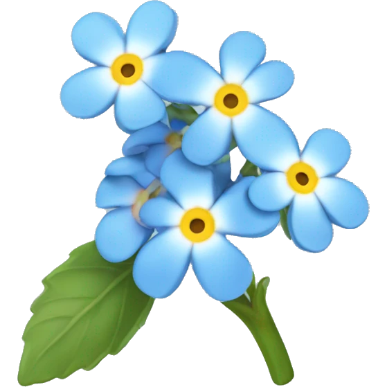 Forget me not flower emoji