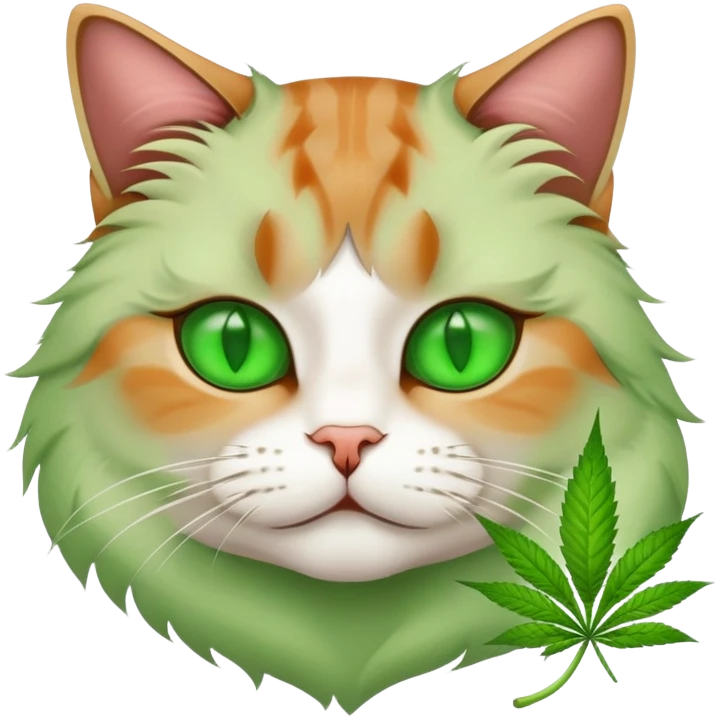 cat smoking weed emoji