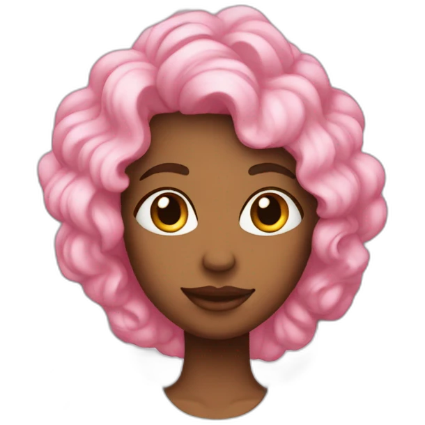 Un ange avec des cheveux roses emoji