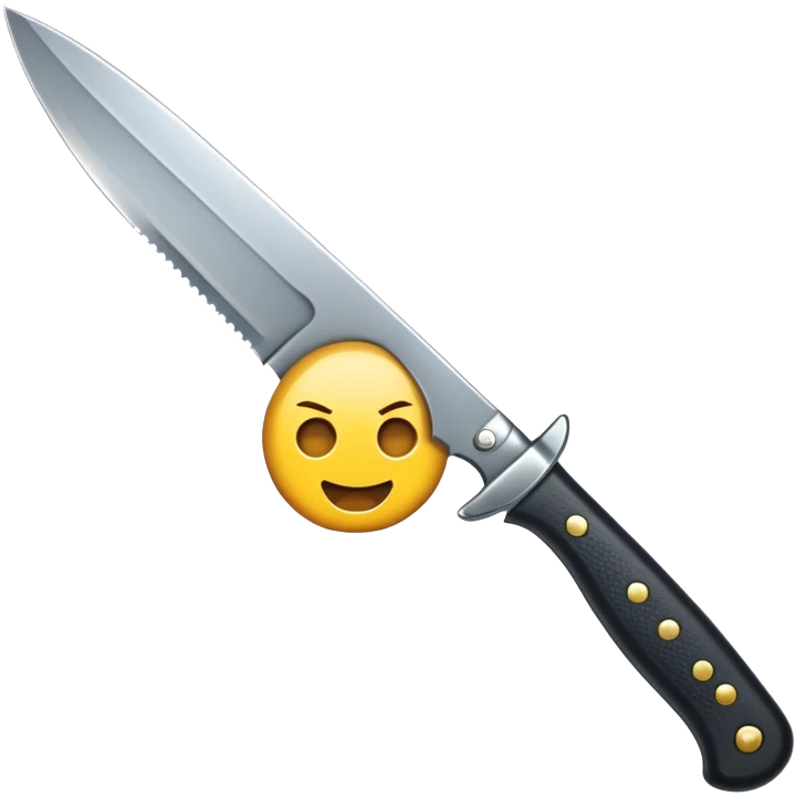Emoji with a knife emoji