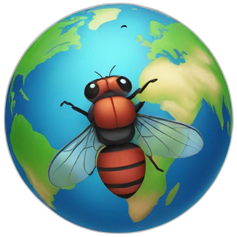 fly around the world emoji