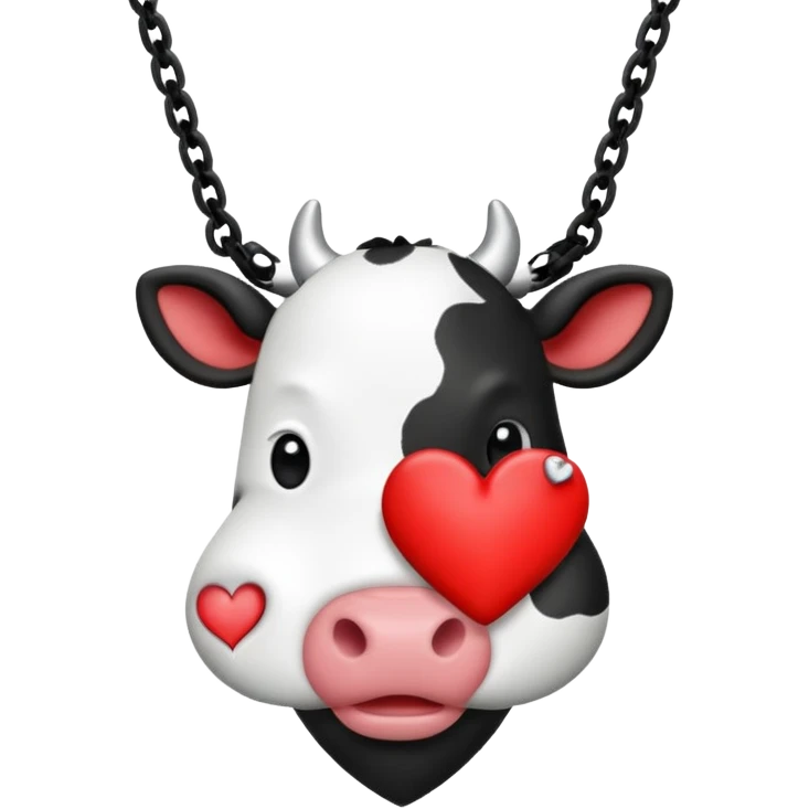 i need combination of this two emojis for making a neckless ❤️🐮  emoji