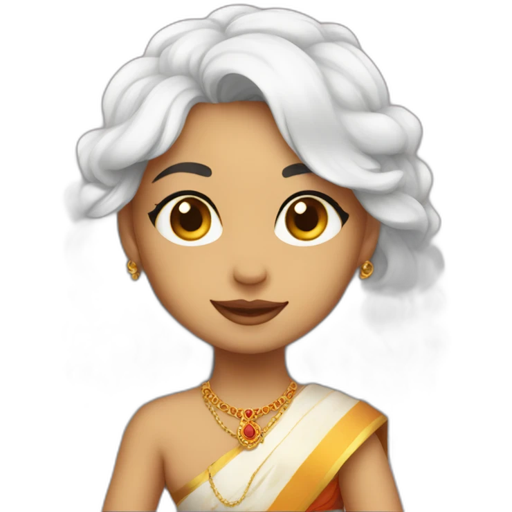 Cute white kumari emoji
