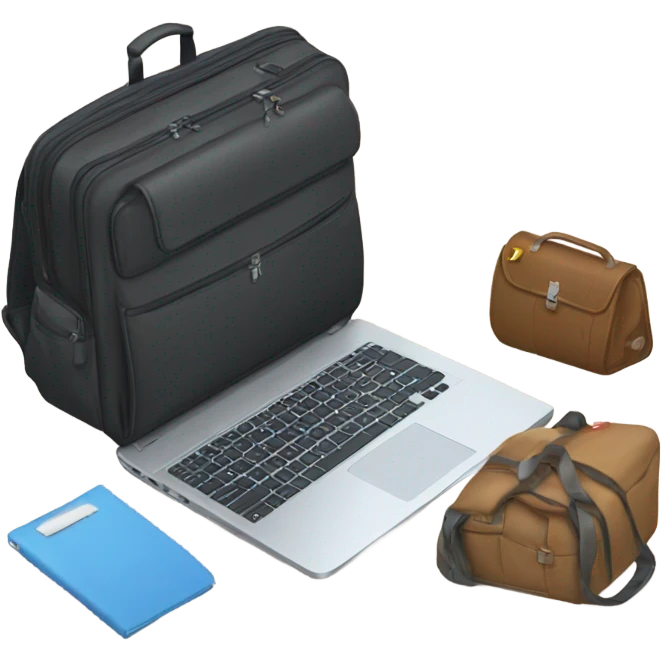 Laptop computer and bag emoji