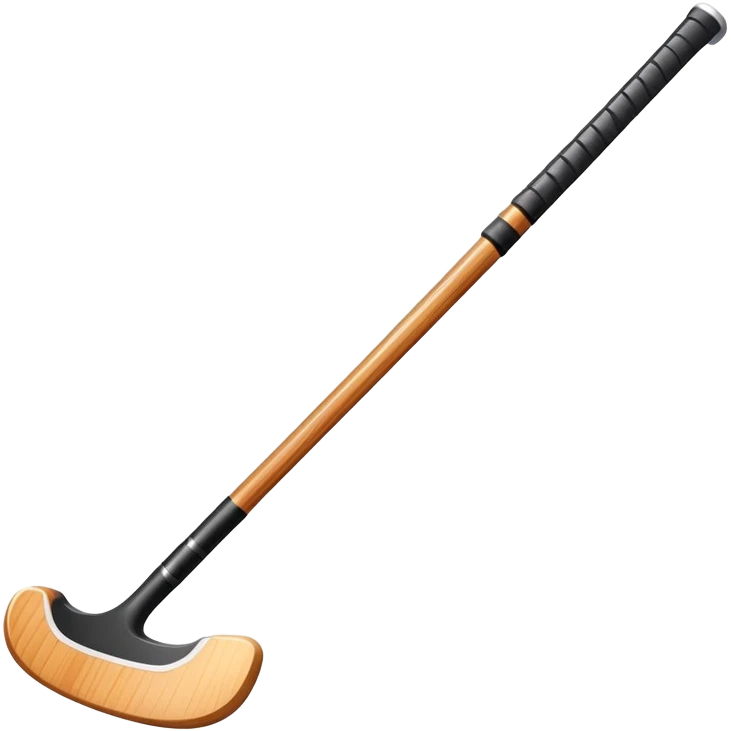 Shining field hockey stick emoji