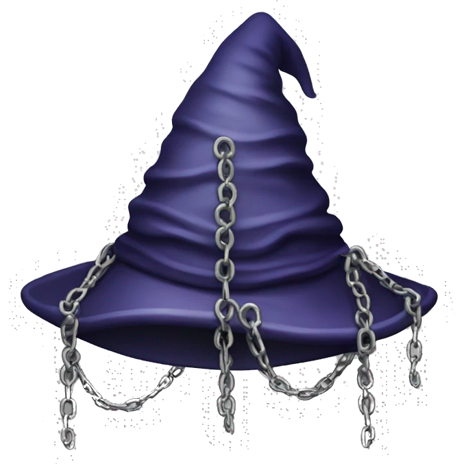 wizard hat covered in chains emoji