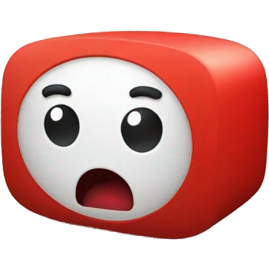 red rectangle with rounded edges emotion of surprise emoji