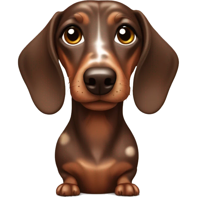dachshund chocolate dappled  emoji