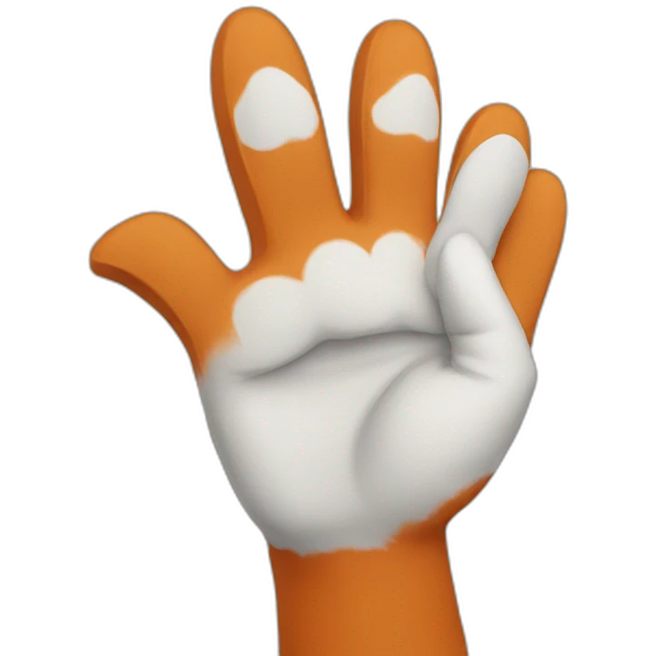 Fox paws high five emoji