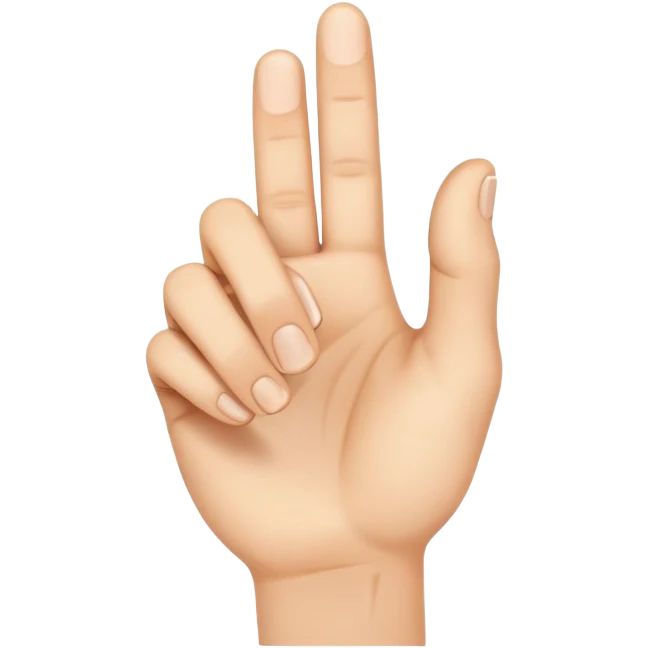 Uma mão apontando com o dedo indicador pra palma de outra mão  emoji