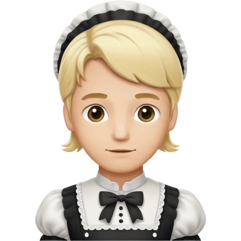 Blonde man with maid dress emoji