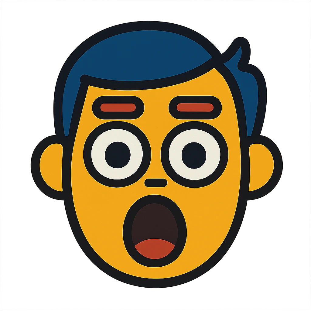 surprised face emoji
