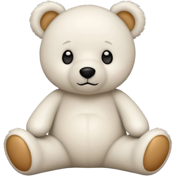 White teddy bear sitting emoji