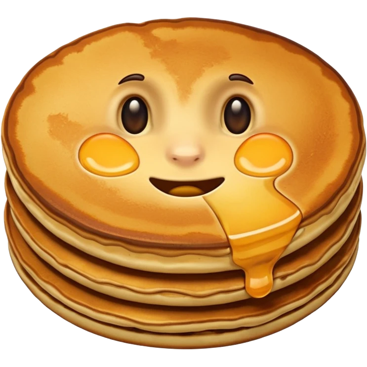 burned pancake with no face emoji