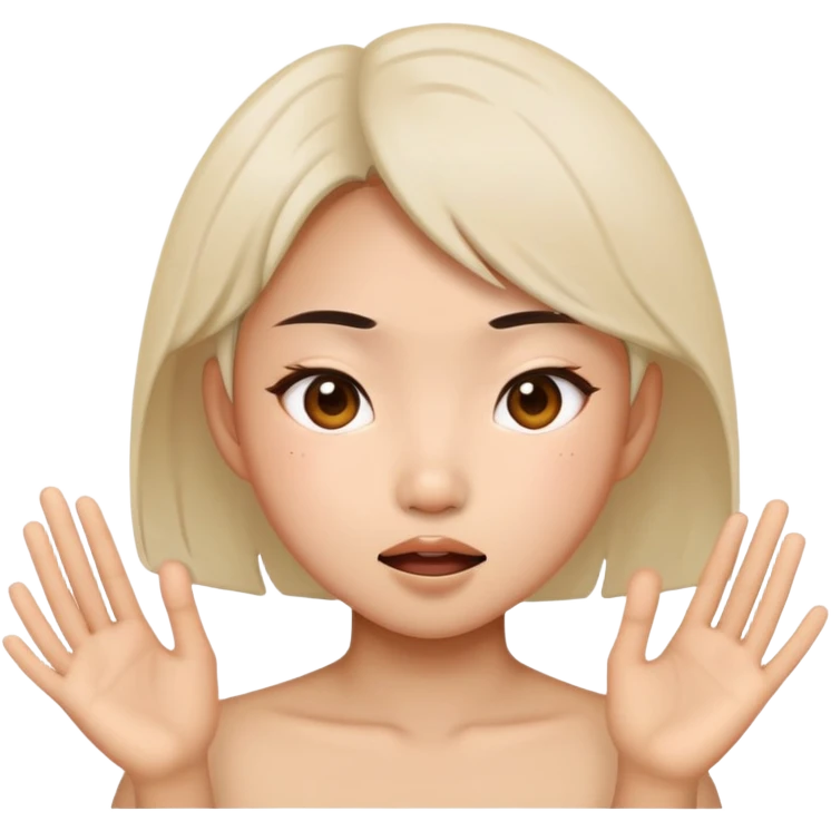 Nasty Asian girl  emoji