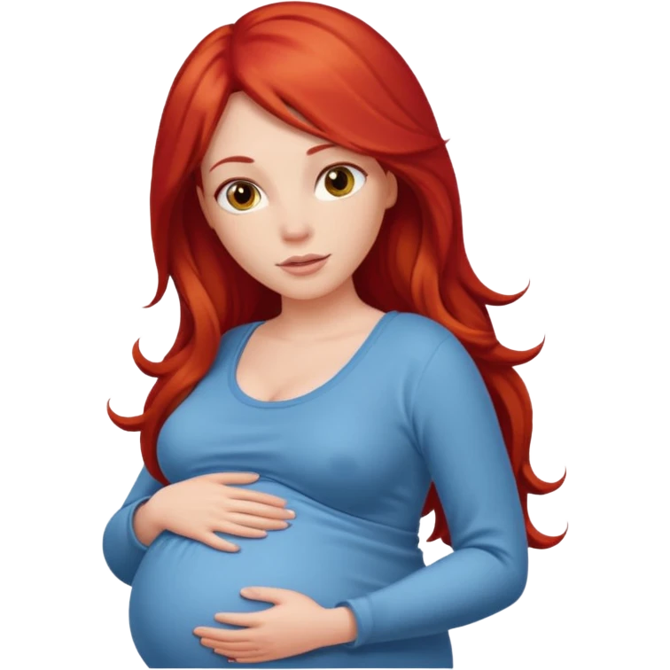 Pregnant woman with red hair  emoji